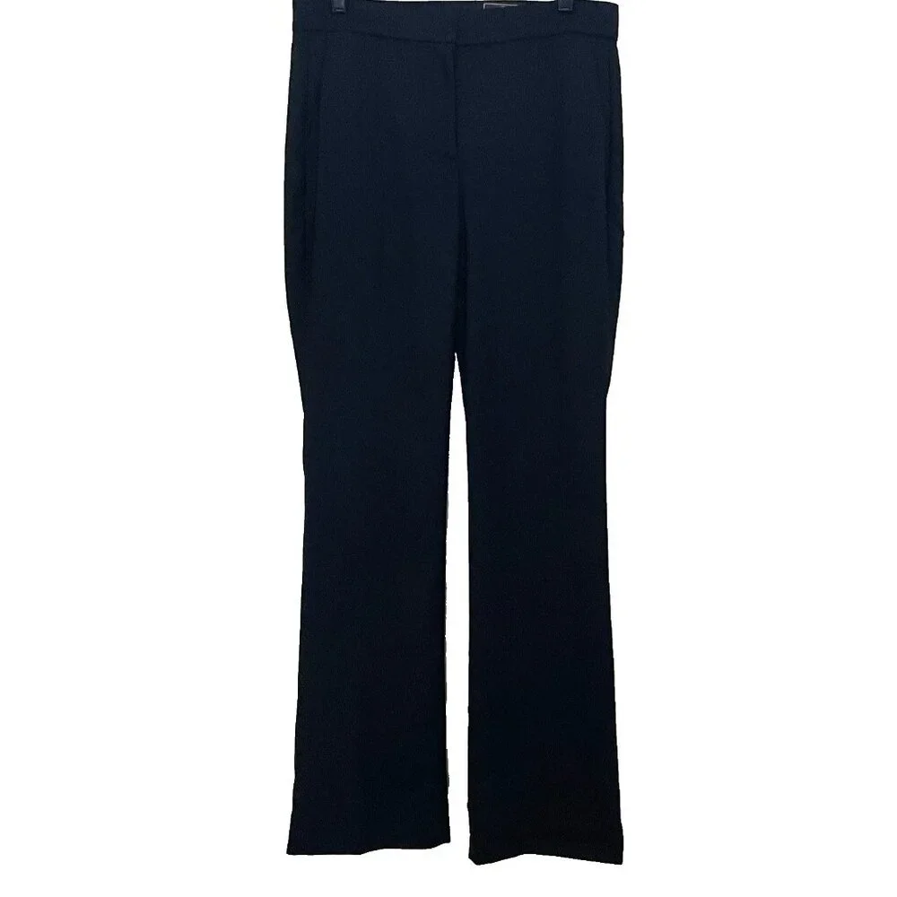 J. Crew Black Willa Trouser Pants 8 Italian Wool Nova Fides BK267 Quiet Luxury